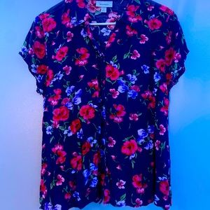Floral Dressbarn Button Down Shirt